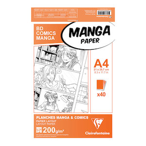 Clairefontaine Manga Paper A4 200g, Pack of 40 Ink Direct