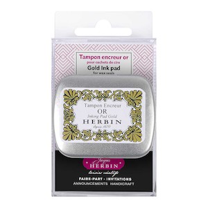 Herbin Gold Ink Pad for Wax Seal Ink Direct