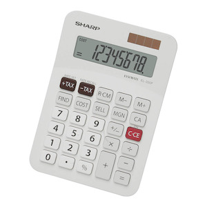 Sharp EL-330FB Twin Power Desktop Tax Calculator Ink Direct