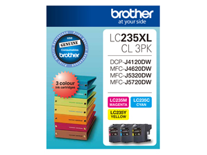 Genuine Brother LC 235XLCL3PK (3 Colour Pack) Ink Direct