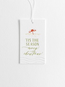 Letterpress gift tag - Merry Christmas - Summer Holidays - Inker Tinker