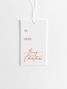 Letterpress gift tag - Merry Christmas - Inker Tinker