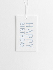 Letterpress gift tag - happy birthday - Inker Tinker