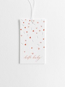Letterpress gift tag - new baby girl - Inker Tinker