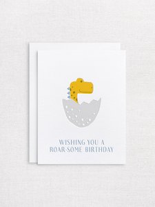 Products: Letterpress greeting card - Roar-some birthday boy - Inker Tinker