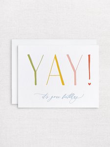 Letterpress greeting card - Yay its your birthday - Happy birthday - Inker Tinker