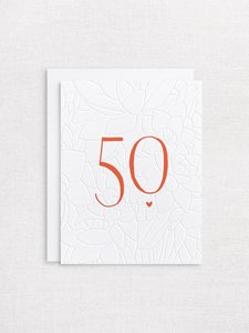 Letterpress greeting card - 50th Birthday - Inker Tinker