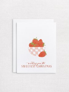 NEW - Sweetest Christmas - Letterpress Christmas card - Inker Tinker