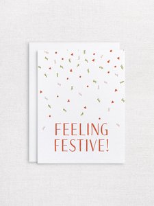 NEW - Feeling festive - letterpress Christmas card - Inker Tinker