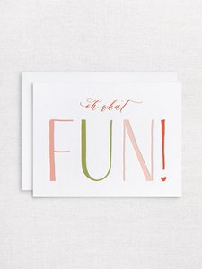 Products: NEW - Oh what fun - letterpress Christmas card - Inker Tinker