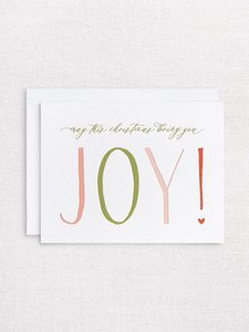 NEW - Christmas Joy - Letterpress Christmas card - Inker Tinker