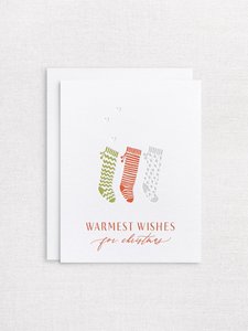 Letterpress greeting card - Warmest wishes for Christmas - Inker Tinker