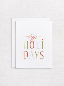 Letterpress greeting card - Happy holidays - Christmas - Inker Tinker