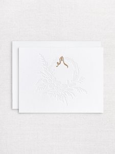 Letterpress greeting card - Christmas wreath - Inker Tinker