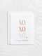 Letterpress greeting card - XO XO XO Merry Christmas - Inker Tinker