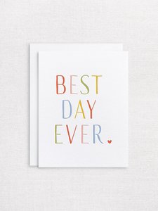 Products: Letterpress greeting card - Best Day Ever - Inker Tinker