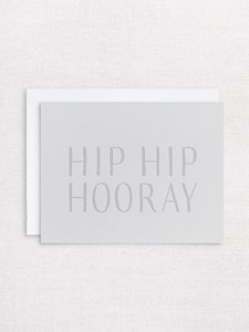 Letterpress greeting card - Hip hip hooray - Inker Tinker
