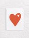 Letterpress greeting card - big hearted - red - Inker Tinker