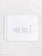 Letterpress greeting card - Merci - Thank you - Inker Tinker