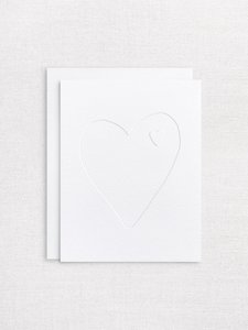 Letterpress greeting card - Big hearted love - Inker Tinker