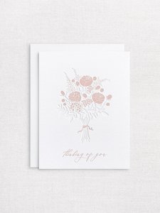 Products: Letterpress greeting card - Thinking of you - Sympathy - Inker Tinker