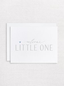 Products: Letterpress greeting card - welcome new baby boy - Inker Tinker