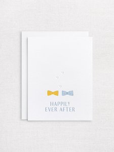 Letterpress greeting card - happily ever after - gentlemen - Inker Tinker