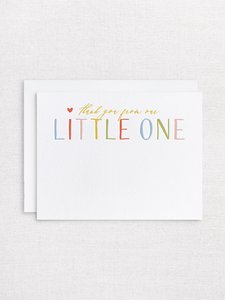 Thank you letterpress notecard set - New baby - Inker Tinker