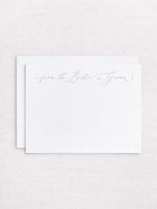 Products: Letterpress notecard set - From the Bride and Groom - Inker Tinker