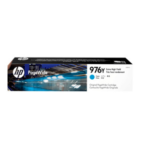 Hewlett Packard Ink: HP Genuine 976Y Cyan Extra Hi-Yield Ink Tank – L0R05A