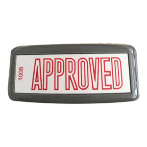 Stamp: XStamper 1008 APPROVED Red