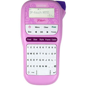 Label Printer: Brother Ptouch PTH110PK Label Maker Durable - Pink
