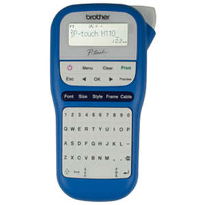 Label Printer: Brother Ptouch PTH110BW Label Maker Durable - Blue & White