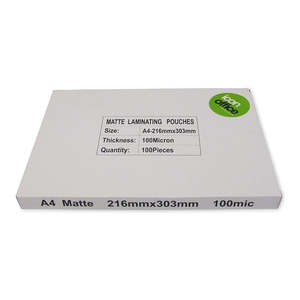 Icon Laminating Pouches A4 Matte 100mic Pack 100