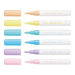 Pilot Pintor Marker Extra Fine Pastel 6Pk (6 colors available, Asstd. 6Pk available)