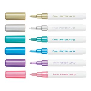 Pilot Pintor Marker Extra Fine Metallic 6Pk (6 colors available, Asstd. 6Pk available)