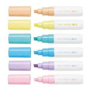 Pilot: Pilot Pintor Marker Broad Pastel 6Pk (6 colors available, Asstd. 6Pk available)