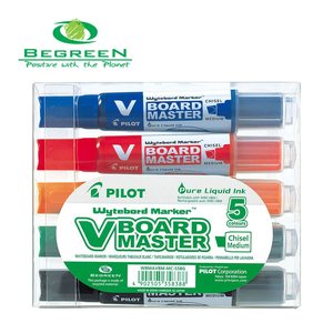 Pilot: Pilot BeGreen V Board Whiteboard Marker Chisel 10Pk (5 colors available, Asstd. 5Pk available)