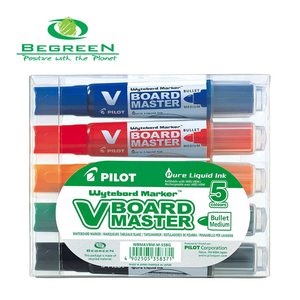 Pilot BeGreen V Board Whiteboard Marker Bullet 10Pk (5 colors available, Asstd. &hellip;