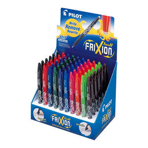 Erasable: Pilot Frixion Ball Erasable Fine Asstd. 60Pk Display (BL-FR7-60DPK)