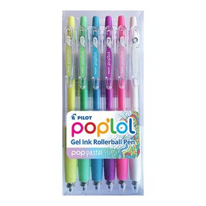 Pilot Pop'lol Gel Fine Asstd. Pastel 6Pk