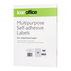 Multipurpose Labels 48x12.7mm 88 Per Sheet