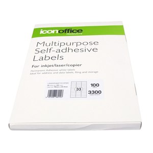 Multipurpose Label: Multipurpose Labels 70x25.4mm 33 Per Sheet