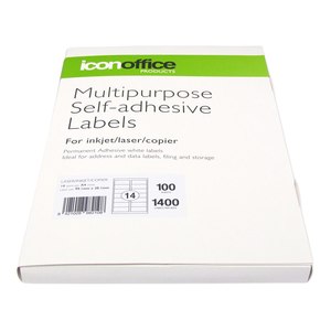 Multipurpose Label: Multipurpose Labels 99.1x38.1mm 14 Per Sheet