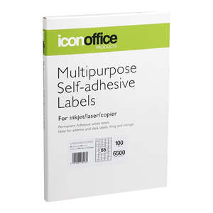 Multipurpose Labels 38.1x21.2mm 65 Per Sheet