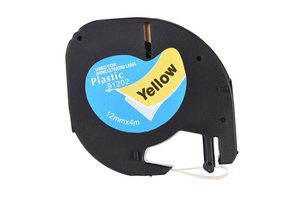 Products: Compatible Dymo 91202 Label - Black on Yellow - 12mm x 4m - inktoner cartridges New Zealand