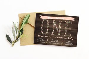 Children's Decor & Accessories — Inkydot Design: GARDEN PARTY BIRTHDAY INVITATION - Inkydot Design