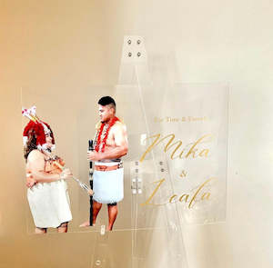 Wedding: Clear Acrylic sign