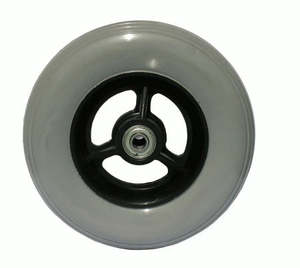 Castor Wheels Bearings: 6"X 1 - 1/4" GREY CASTOR WHEEL