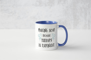 In My Soap Pot Soapmakers mug “Therapy”